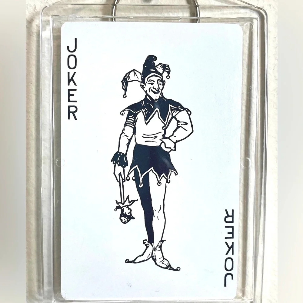 Tiffany & Co Vintage Brooklyn Bridge Joker Playing Card Bag Charm Keychain w COA